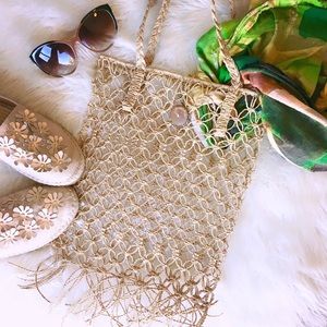 🎉2X HP! Woven Jute Beach Tote